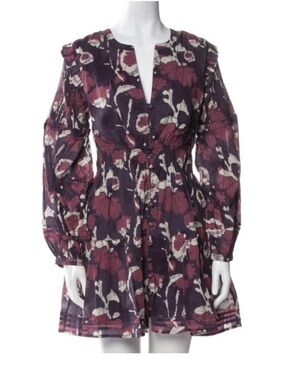 Cleobella Plum & Magenta Floral Mini Dress